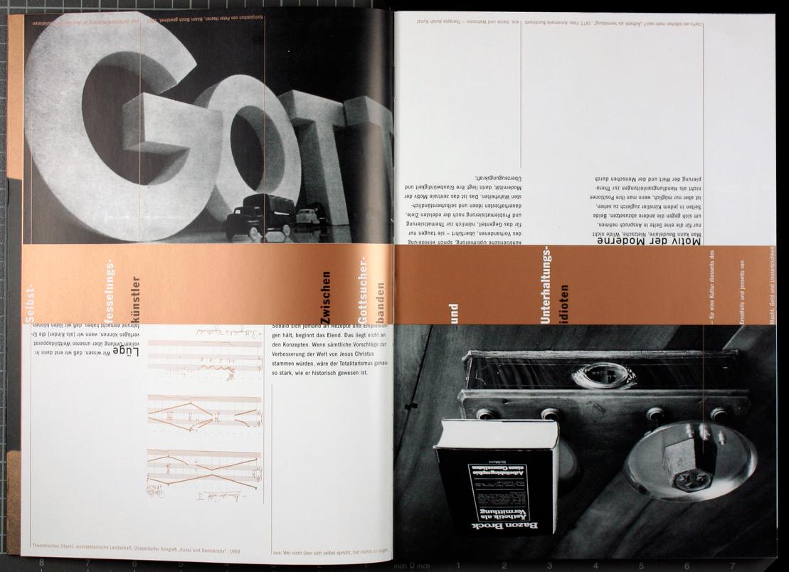 Lock-Buch Bazon Brock, gebt Ihr ein Stück, so gebt es gleich in Stücken | Gestaltung: Gertrud Nolte.