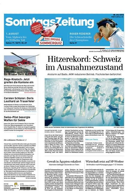 SonntagsZeitung, Bild: 27. Jahrgang, Nr. 30 (Zürich 28.07.2013)..