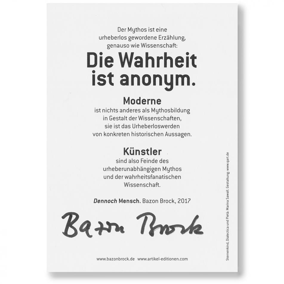 Rückseite ,Dennoch Mensch‘-Lentikularkarte, Bild: Artikel Editionen, Berlin 2017. Gestaltung: QART, Hamburg.